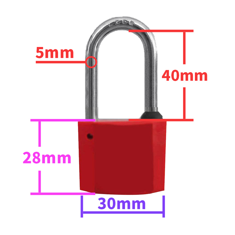 苏识 40mm 红色 梅花塑钢锁 1.00 个/把 (计价单位:把) 红色高清大图