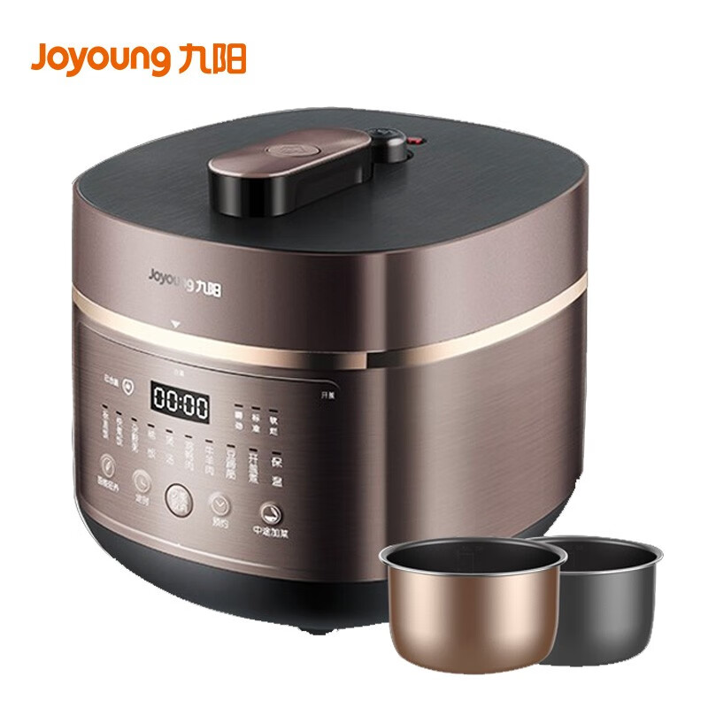 九阳 Y-50C29 电压力锅 家用压力煲全新方煲造型一煲双胆 5L