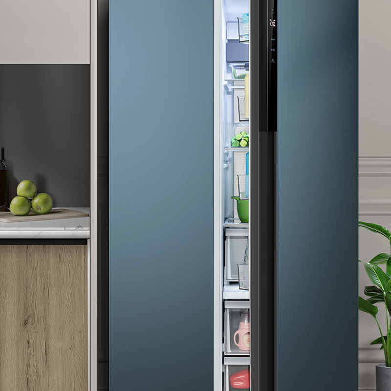美的(Midea) 600L对开门冰箱BCD-600WKGPZM(E) 深空蓝-繁星