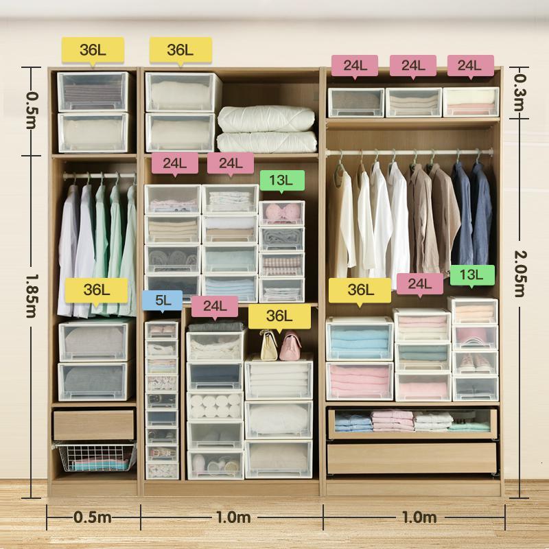收纳箱抽屉式多层整理储物箱内衣收纳盒塑料柜子衣服衣 24L[买2送1买4送2]41*31.7*17cm 多买多送破损包赔