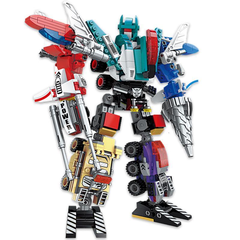 启蒙积木兼容乐高男孩拼装机器人变形8合1体金刚修罗战神儿童玩具