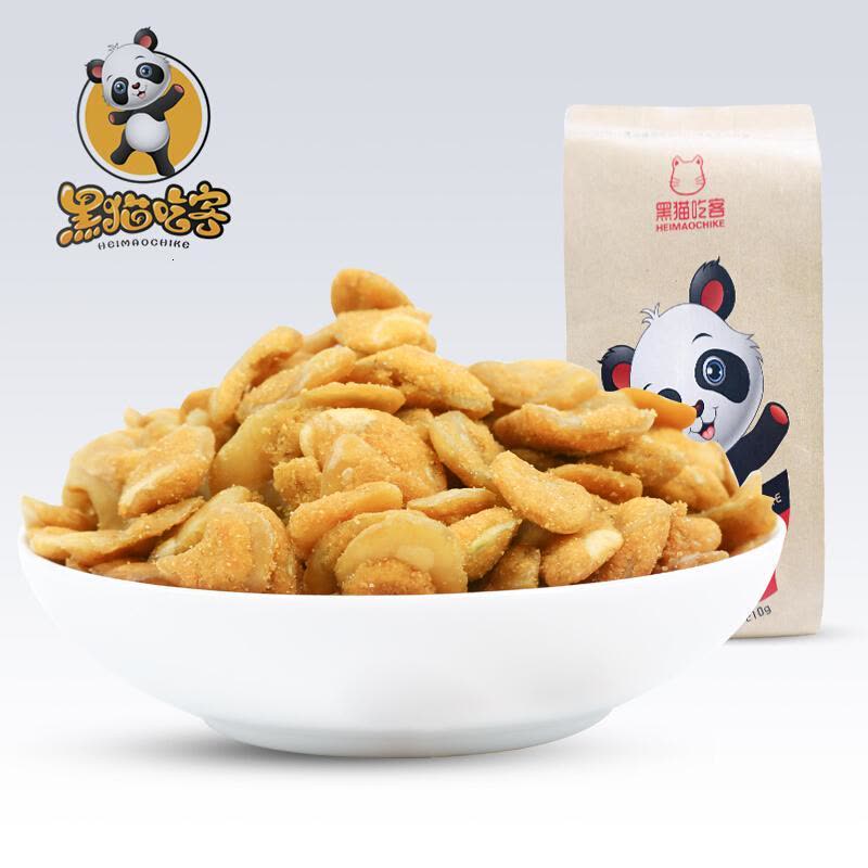 黑猫吃客蟹黄蚕豆210g/袋干果休闲蚕豆零食非散装坚果炒货图片