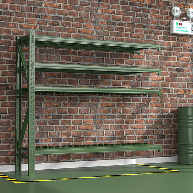 东升顺消防铁锹镐农具摆放架安保装备器材存放架绿色货架大盾牌架中型-副架高清大图