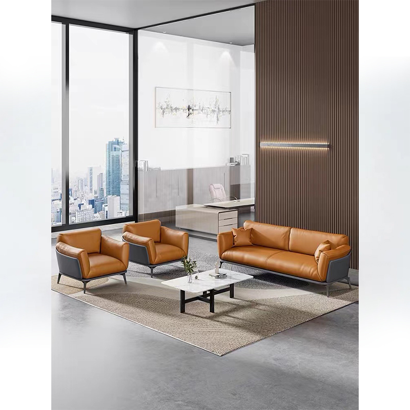 广视杰 三人位沙发 皮革高清大图