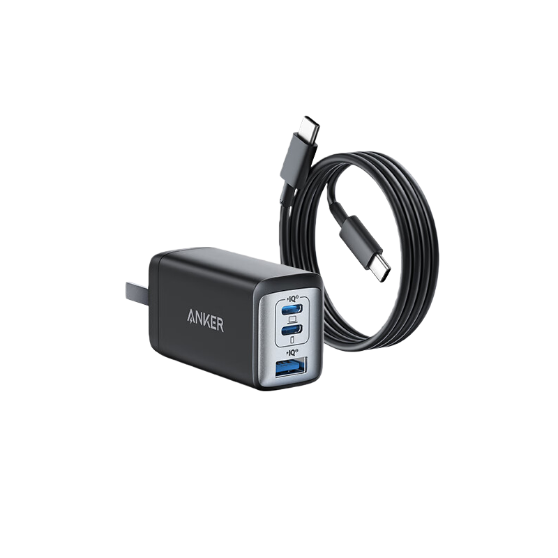 ANKER安克65W氮化镓充电器套装type-c快充pd45W 适用苹果17iphone16手机macbook笔记本电脑
