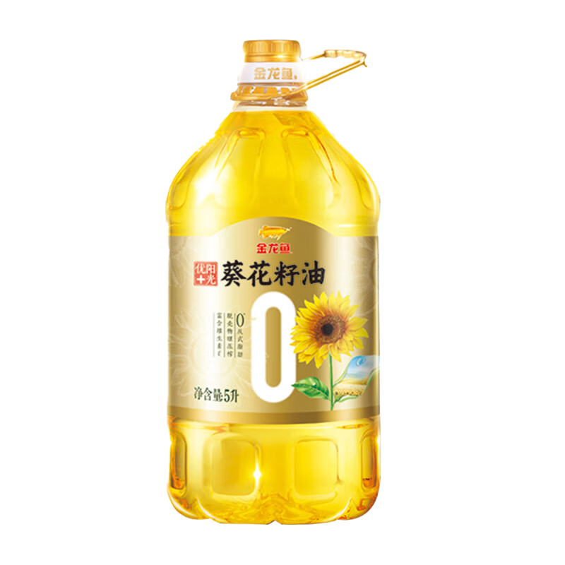 金龙鱼阳光优+葵花籽油5L高清大图