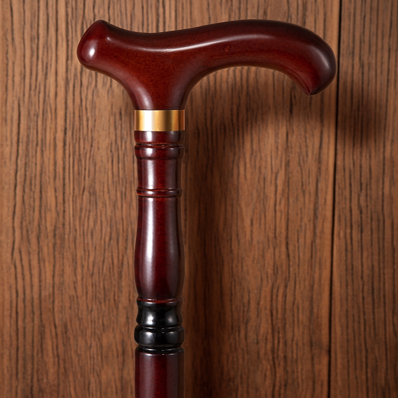 老人拐杖实木拐棍四脚木质手杖老年人轻便捌杖龙头拐扙扶手棍
