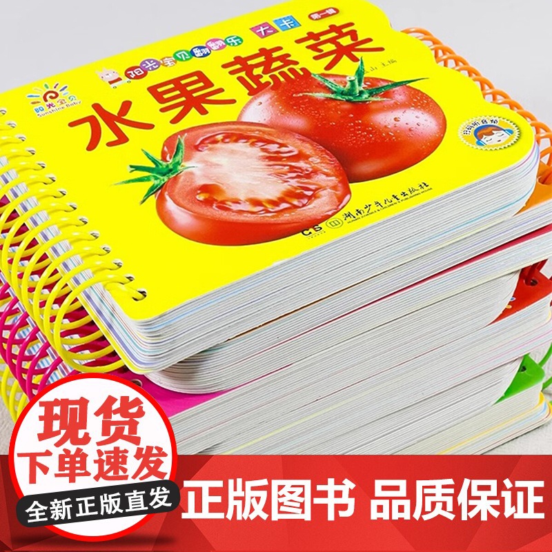 阳光宝贝翻翻乐大卡第一辑全2册交通工具+生活用品 中英双语有声伴读版 全方面满足宝宝认知需求撕不烂翻翻书高清大图