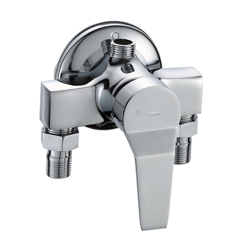 铜明装淋浴冷热水龙头闪电客浴室热水器太阳能混水阀明管淋雨花洒套装