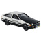 日本TOMY多美卡仿真丰田AE86车模型合金车头文字D同款赛车486466 头文字D车模AE86[白车黑盖长度约7cm]