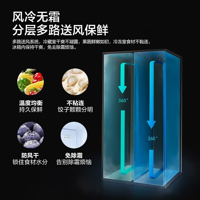 海尔 Haier BCD-517WLHSSEDB9 一级能效 变频风冷对开门电冰箱 517升 (蓝色系)