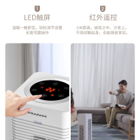 日本amadana阿曼达暖风机取暖器立式塔式家用浴室电暖气小太阳 摆头智能恒温倾倒断电 烘干节能壁炉A-HP2001CR