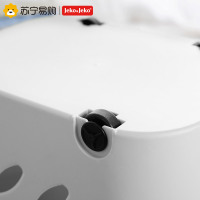 JEKO&JEKO 多用收纳篮46L塑料篮子置物架有盖手提特大号脏衣篓脏衣服收纳筐脏衣篮 SWP-6274