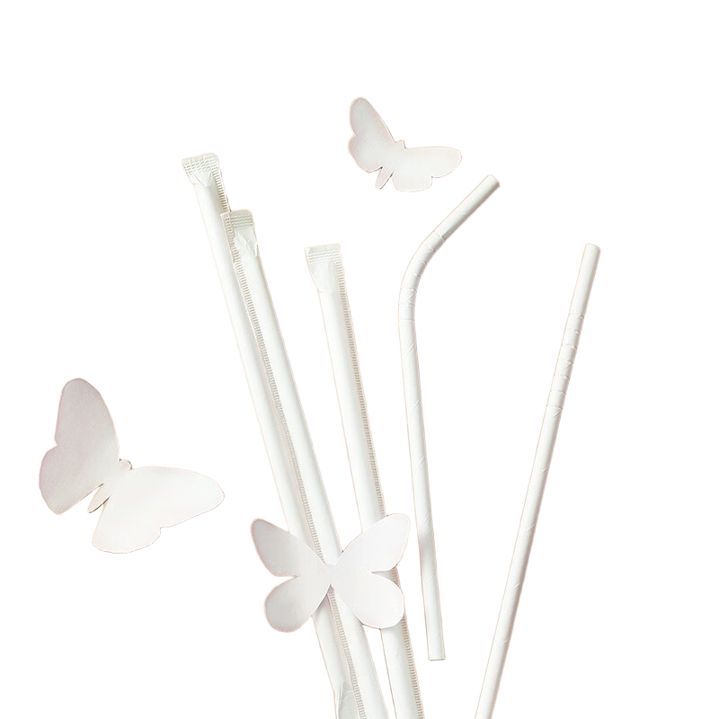 茶花(CHAHUA) 一次性吸管 独立纸包可弯纸吸管311002