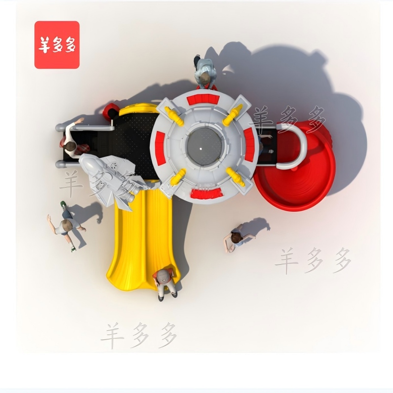 羊多多幼儿园大型滑滑梯儿童室外大型滑梯小区游乐场游乐设备高清大图