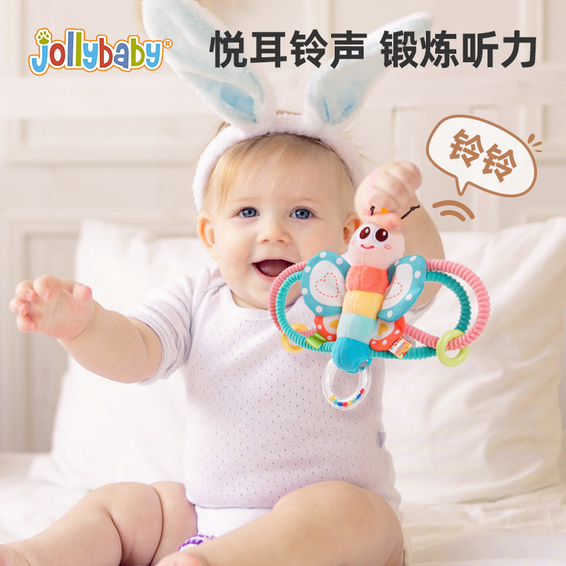 jollybaby婴儿玩具0-1岁曼哈顿手抓球牙胶可啃咬宝宝抓握训练1663高清大图