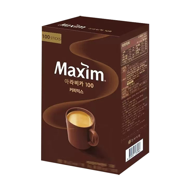 韩国进口麦馨阿拉比卡咖啡 maxim三合一速溶咖啡100条盒装进口冲饮品