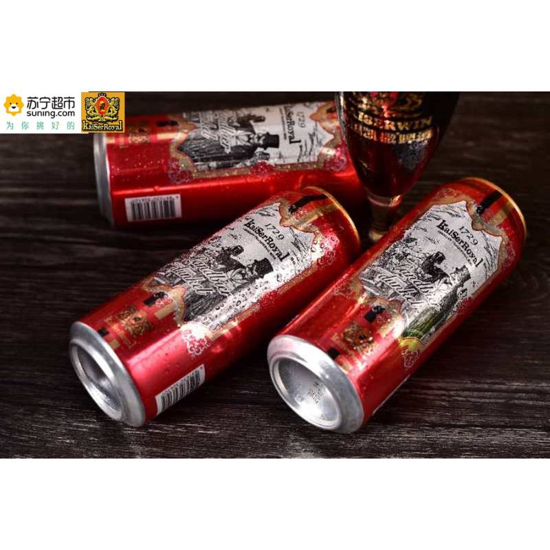 1729 凯撒原樽(KAI SA YUAN ZUN)12° 黑啤酒 听罐装500ml*12听整箱装 口味醇厚