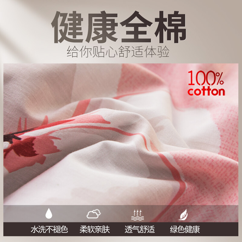 床上四件套公主风纯棉全棉1.8m床双人床单三件套床上用品宿舍1.5
