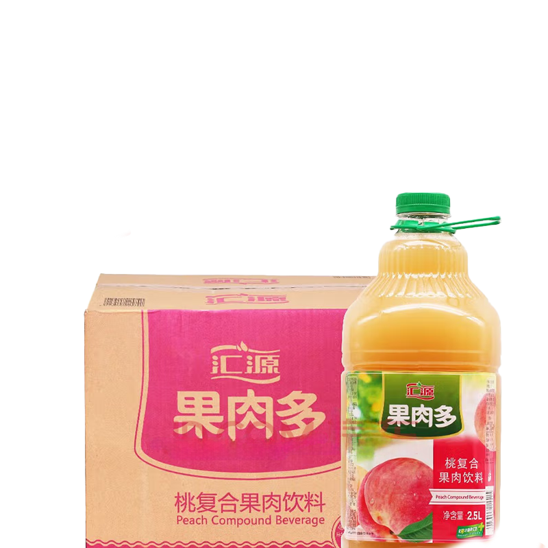 汇源 桃汁整箱果汁饮料2.5L*6桶高清大图