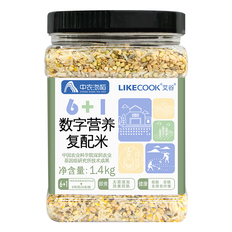 艾谷6+1数字营养复配米1.4kg