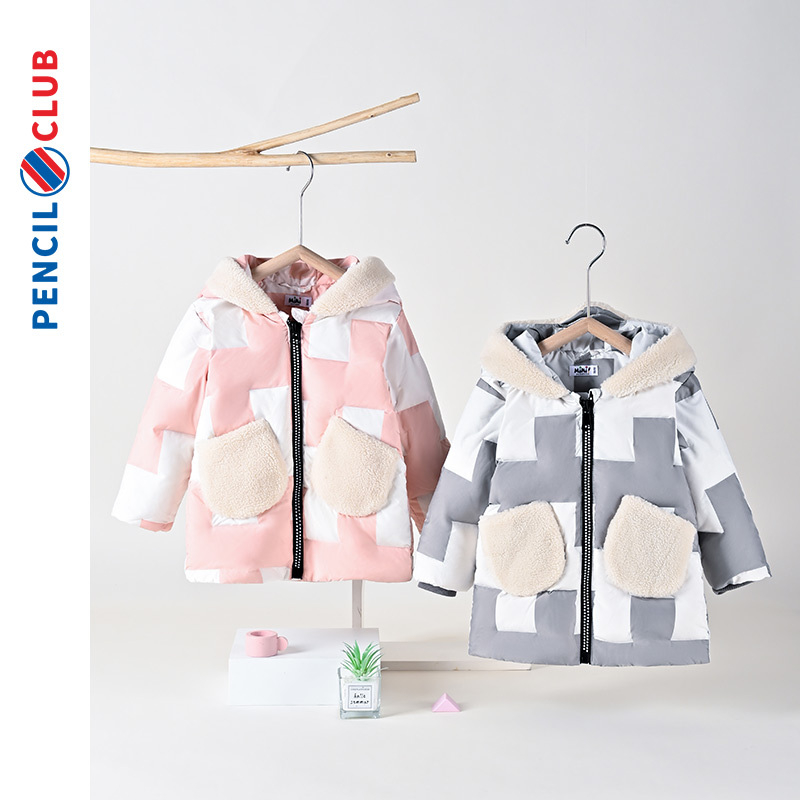 [1件3.5折]铅笔俱乐部童装女小童羽绒服秋冬新款儿童90绒加厚保暖外套高清大图