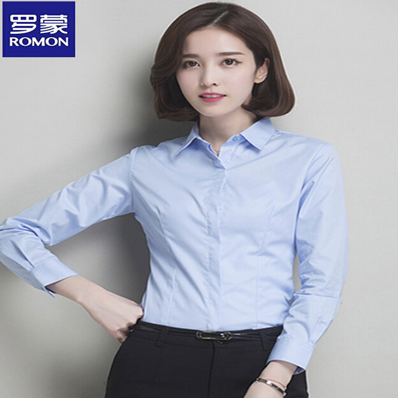 罗蒙 商务长袖女士衬衫