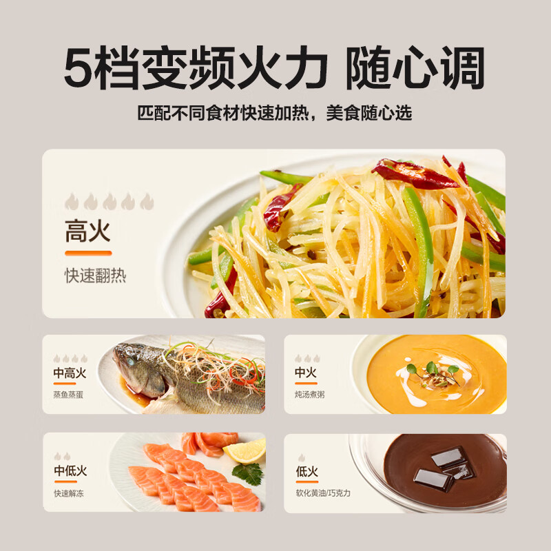 苏泊尔 变频微波炉烤箱一体机0涂层不锈钢家用23升平板加热一级能效SW23B2高清大图