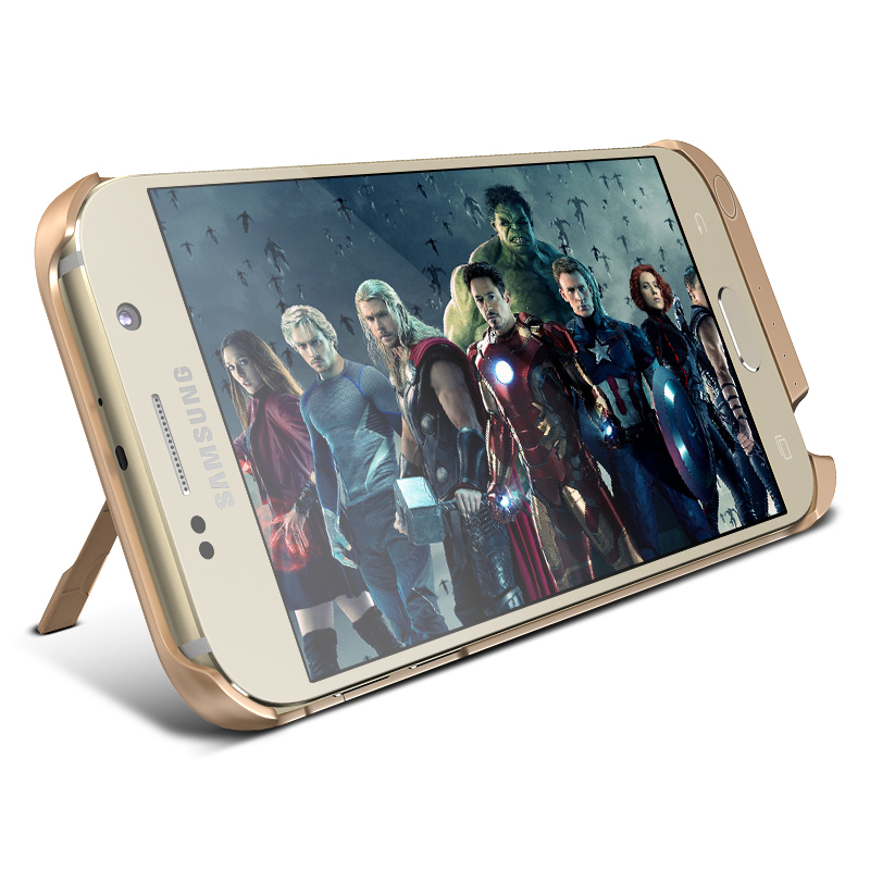 HIGE/三星s6/s6edge/Plus背夹充电宝 耐高温抗阻燃材质 适用于S6 edge(5.1寸小曲屏)-土豪金