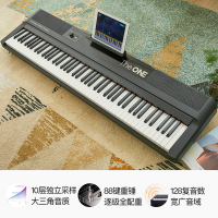 壹枱（The ONE）智能钢琴 88键重锤 便携版立式专业家用电钢琴电子 数码钢琴初学者 黑白色 郎朗推荐并教学
