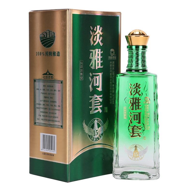 河套白酒 淡雅河套15 38度375ml