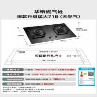 华帝(vatti)5.2KW火力燃气灶i10071B天然气大火双眼灶厨房家用台嵌式可调节热电偶熄火保护