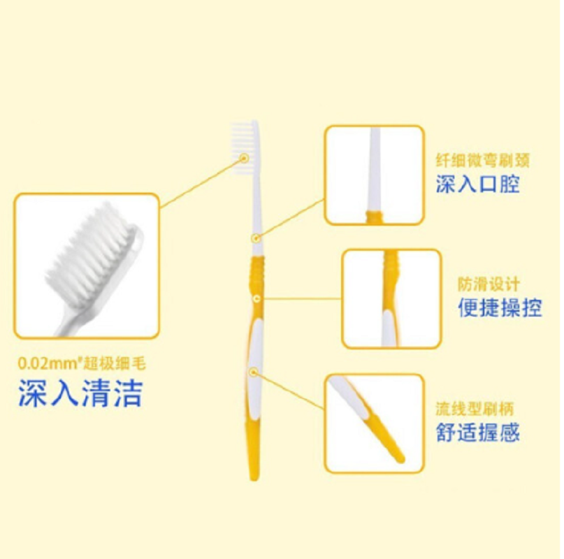 狮王细齿洁弹力护龈牙刷三支特惠装3支 新老包装 颜色随机发高清大图