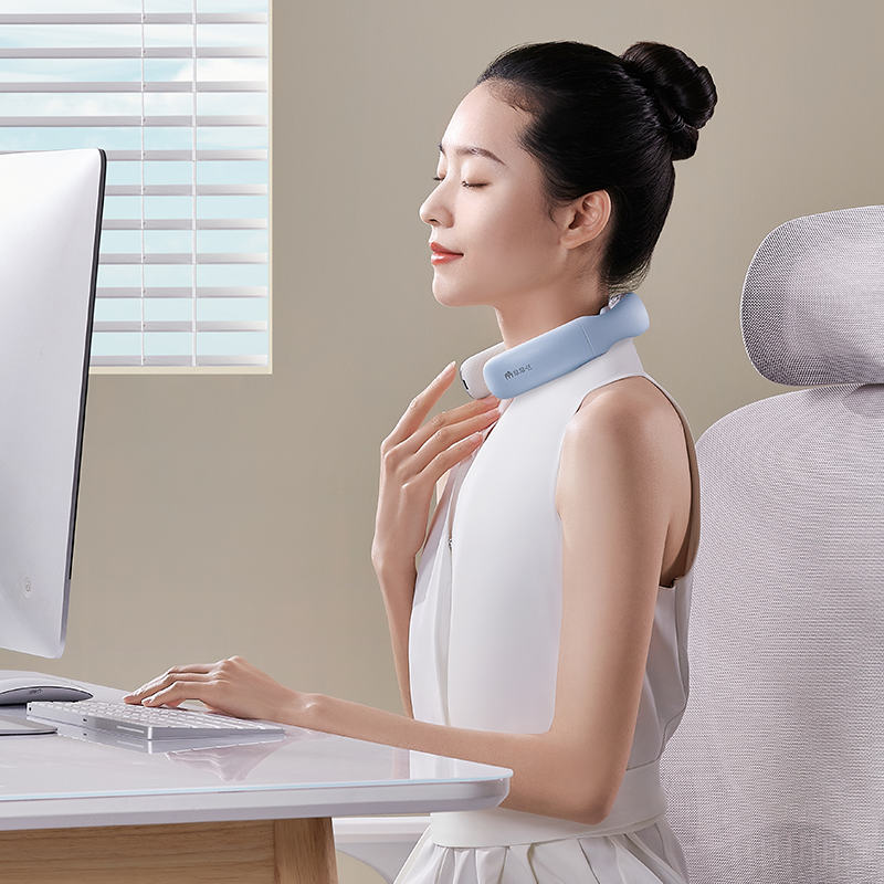 摩 摩哒智能颈椎按摩仪 SX337天蓝色/白色 Z高清大图