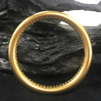 金一 足金999古法传承经文哑光女士 黄金手镯简约首饰送女友母亲节礼物(计价) ABEG01
