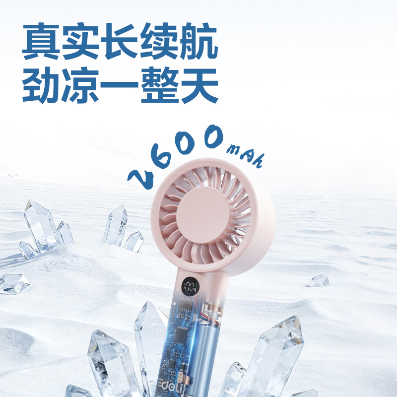 得力(deli)LK120风扇 长续航轻音低噪 白色高清大图