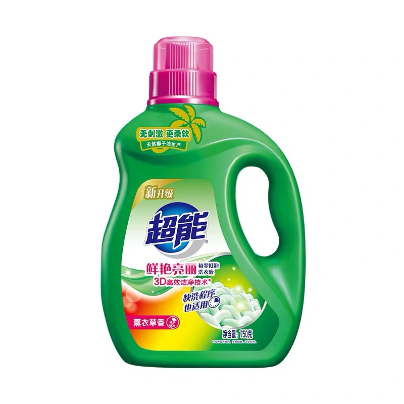 WQSC超能低泡植萃洗衣液750g1瓶