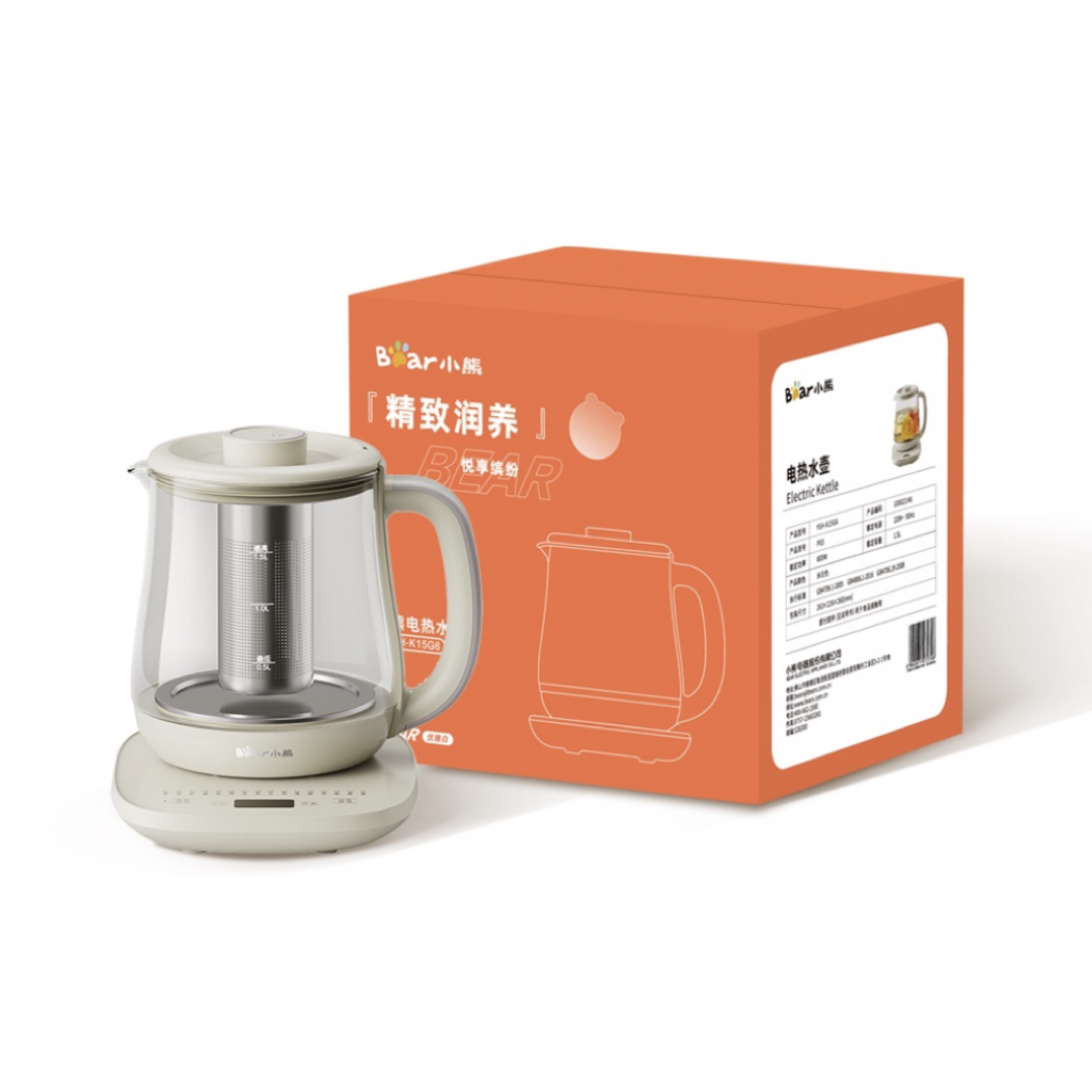 小熊养生壶 YSH-K15G6-P02 米白色 (带滤网 )高清大图