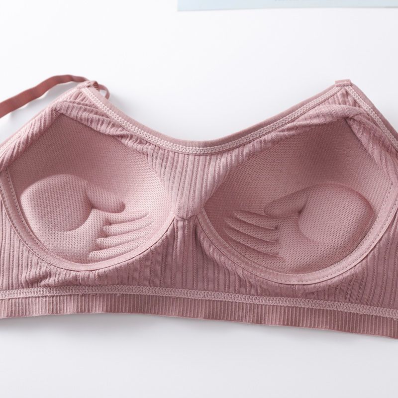 内衣女吊带背心文胸一体式裹胸学生高中少女防走光聚拢抹胸[单件装]
