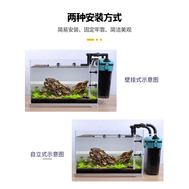 鱼缸外置壁挂式过滤器小型缸过滤系统整套瀑布高清大图