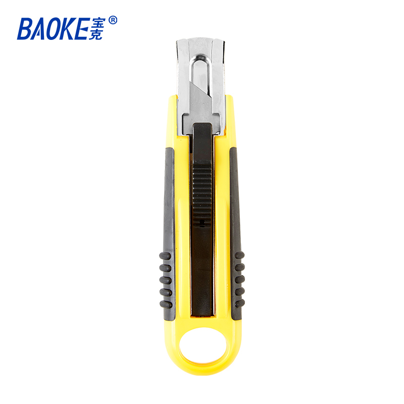 宝克(BAOKE)UK1407 金属美工刀 自锁功能安全18mm美工刀 颜色随机 单支装高清大图