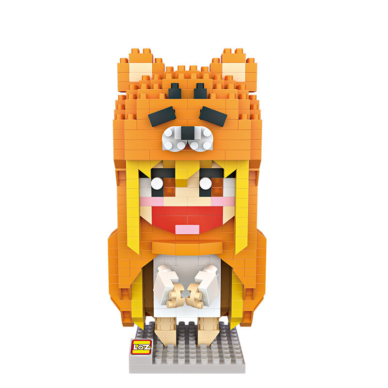 loz俐智mini微颗粒积木洗澡鸭卡通拼装拼插玩具造型人9751小埋