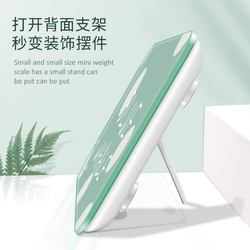 迷你体重秤家用小型人体称重电子秤精准便携式女生宿舍小巧充电款图片