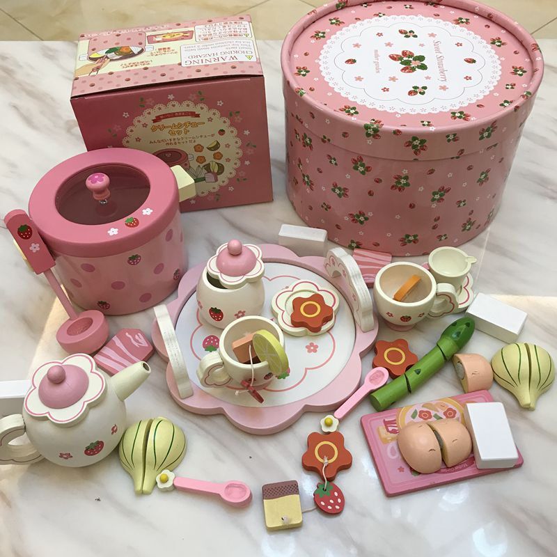 女孩生日仿真茶具茶壶儿童过家家厨房套装下午茶 玩具