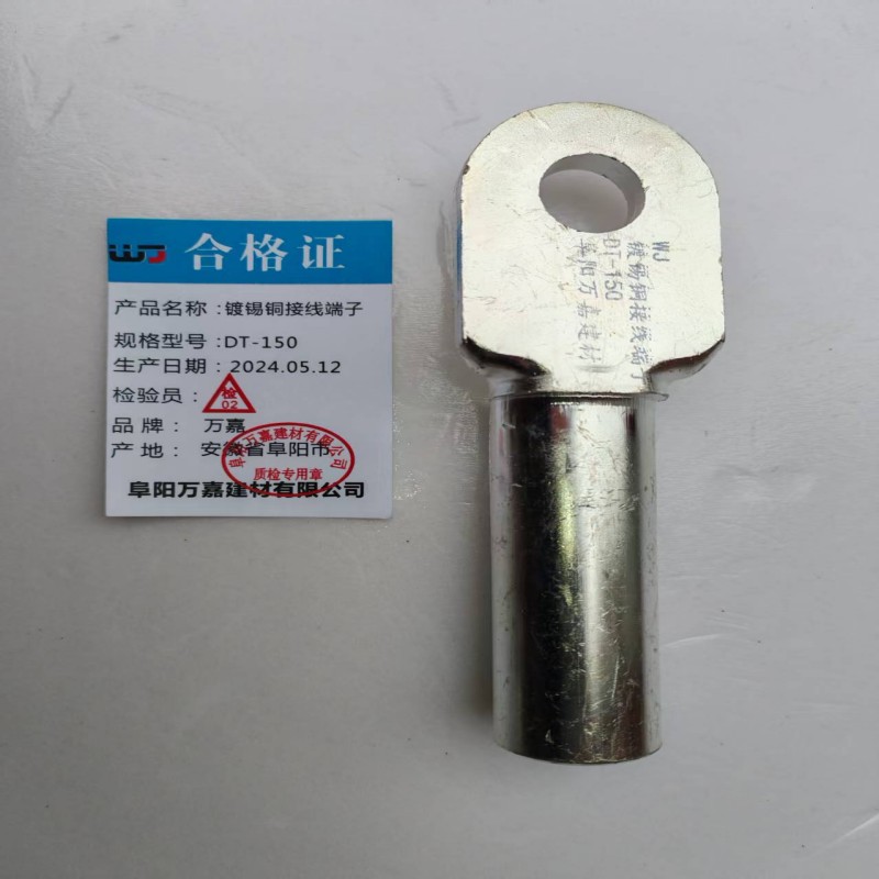WJ 镀锡铜接线端子DT-150个高清大图