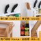 厨房置物架落地收纳架调料架厨房用具塑料收纳盒架子刀架储物架 白色大号版【4个挂钩+筷笼】