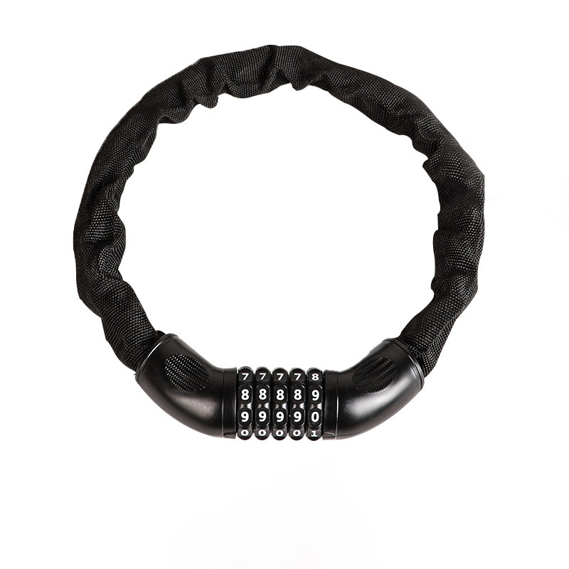 Hittery 电动车山地车摩托车链子锁 链条密码锁 黑色弯头0.6米(单位:条)高清大图