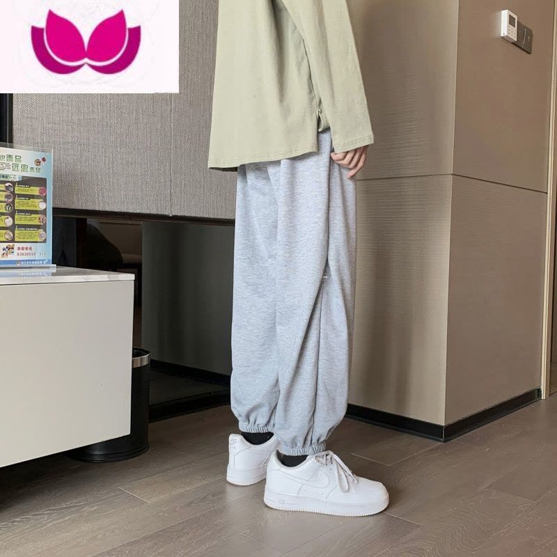 七斓秋季ins潮牌休闲束脚卫裤男韩版潮流学生宽松百搭哈伦运动阔腿裤图片