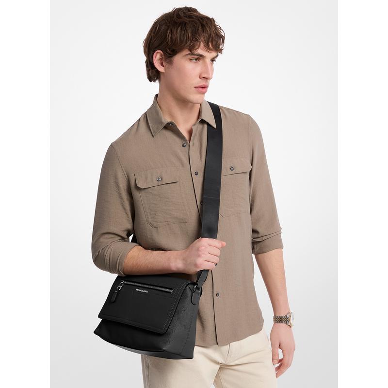 迈克·科尔斯(MICHAEL KORS)小牛皮斜挎包女士小号HUDSON pebble高清大图