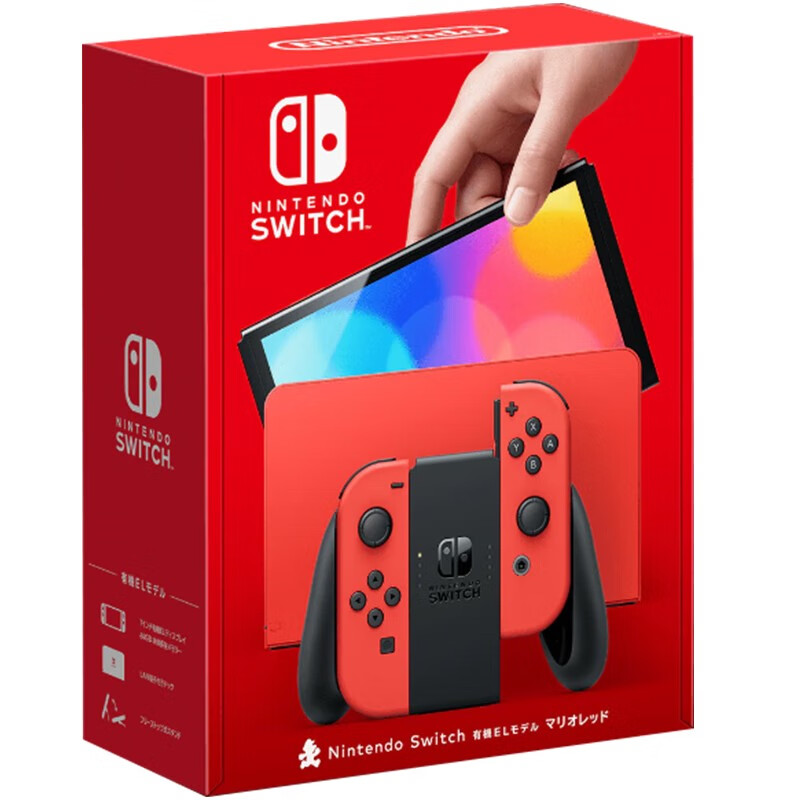 任天堂Nintendo Switch oled加强日版便携家用ns体感游戏机掌机 日版OLED主机 马力欧红色高清大图